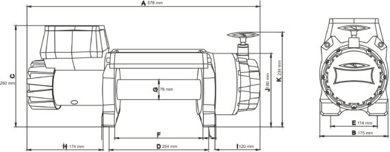 Wyciągarka samochodowa Dragon Winch Highlander DWH9000HD