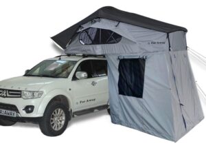 Namiot dachowy szary z przedsionkiem