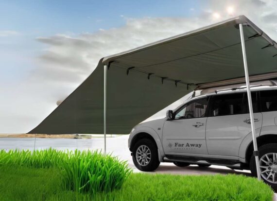 Ściana boczna markizy samochodowej Far Away Equipment 2x2,5m zielona