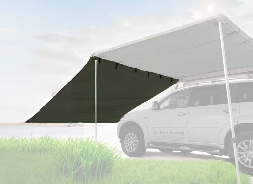 Ściana boczna do markizy Classic zielona