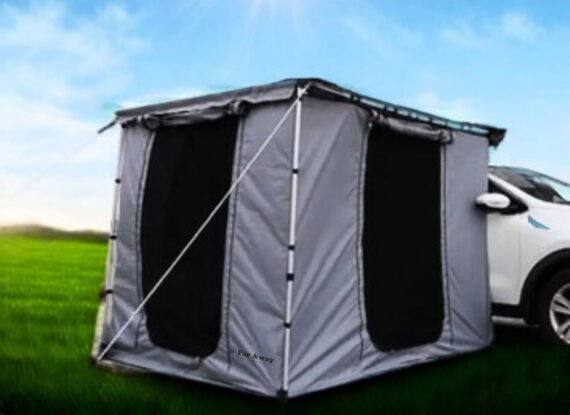 Namiot do markizy samochodowej z podłogą 2x2,5m szary | Far Away Equipment